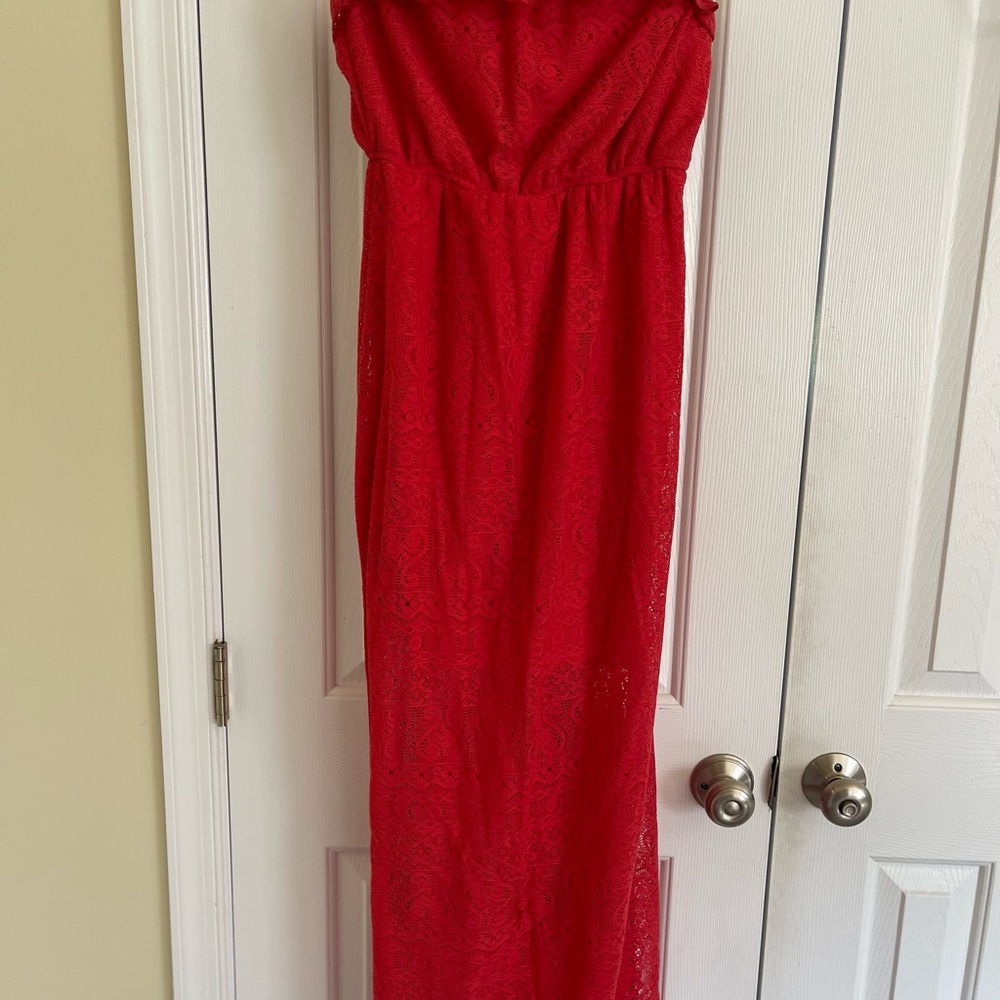 Strapless maxi dress